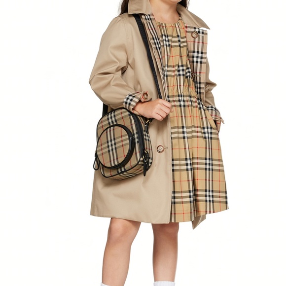 BURBERRY Kids’ Bowling Check Canvas Crossbody Bag *NWT* - Picture 6 of 12